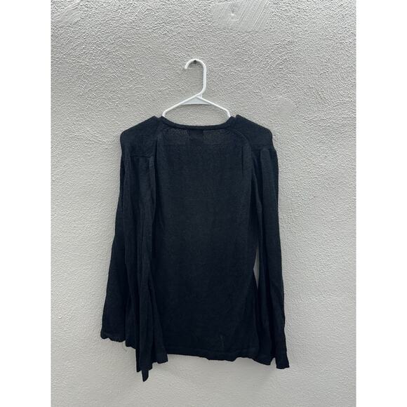 Beldoch Popper Womens Cardigan Sweater Size Large Black Open Front VTG - Picture 5 of 9
